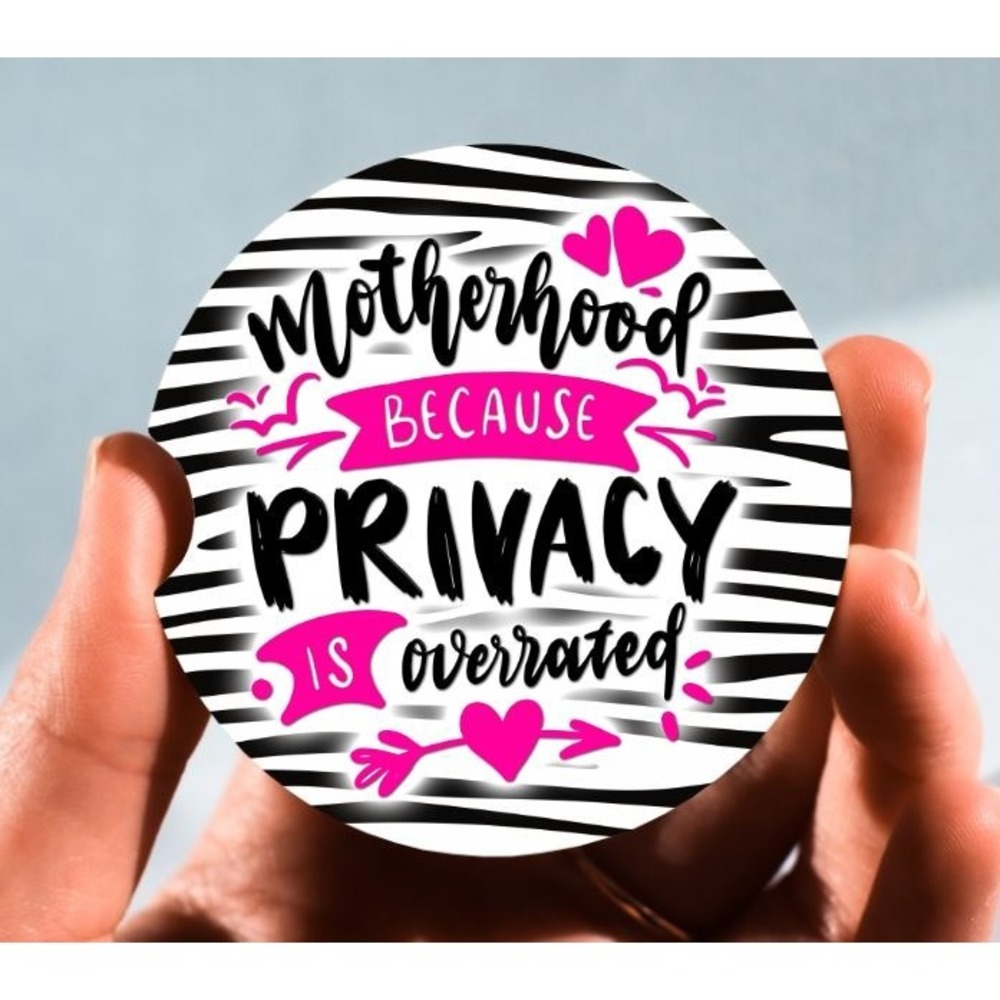 Set of 2 Car‎ Coasters, Privacy Is Overrated Car Coaster, Neoprene Car Coaster